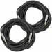2 PRO AUDIO 12 12 Gauge 1/4 to 1/4 Mono PA DJ speaker cable wire