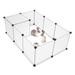 Plastic Puppy Playpen 12 pcs DIY Pet Dog Cat Yard Fence Small Animals Kennel Fence for Indoor Outdoor