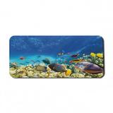 Fish Computer Mouse Pad Fairy Underwater with Fish and Source of Oxygen Coral Aquatic Liquid Culture Scenery Rectangle Non-Slip Rubber Mousepad X-Large 35 x 15 Multicolor by Ambesonne
