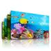 Ludlz Aquarium Background Sticker 3D Double-Sided Adhesive Wallpaper Fish Tank Decorative Pictures Underwater Backdrop Image Decor