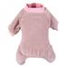 Popvcly Dog Pajamas Flannel Dog Onesie Warm Pet Clothes Soft Dog Pjs Dog Apparel Dog Jumpsuit Jammies with Legs for Pet Dog Cat Pink M