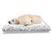 Nautical Pet Bed Marine Theme Fish Colony in Style Underwater Life Simple Monochrome Chew Resistant Pad for Dogs and Cats Cushion with Removable Cover 24 x 39 Sky Blue White by Ambesonne