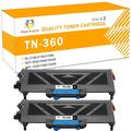 Toner H-Party 2-Pack Compatible Toner Cartridge for Brother TN-360 HL-2140 2150 2150N 2170 2170W DCP-7030 7040 7045N MFC-7320 7340 7345N 7345DN 7440N 7450 7840W Printer Ink Black