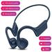 Ponyta Bone Conduction Open Headphones Ear Bluetooth Sport Headphones Waterproof Wireless Earphones for Workouts and Running Built-in Mic with Headband Dark Blue