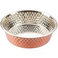Spot Honeycomb Non Skid Stainless Steel Dog Bowl Hammered Exterior Copper 1 Each/3 qt