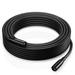 Coaxial Cable 75ft RG6 Triple Shielded Outdoor Rated Weather Proof CL3 F-Type Coax with in-Wire Rubber Boot Sleeve for CATV HDTV Antenna Satellite Internet (75 feet Black)