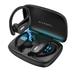 Acuvar Fully Wireless Bluetooth 5.0 Rechargeable Waterproof Sweatproof Sports Active Earbud Headphones with Microphone 48h USB Power Charging Case Surround Stereo Bass with Passive Noise Cancelling