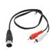 CANKER 0.5M/1.5M 5 Pin Din Male to 2 RCA Male Audio Video Adapter Cable Wire Cord Connector for DVD Player