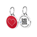 Pet Dwelling Smart NFC-QR Code Pet ID Tag - Online Pet Profile - Instant Email Alert - Scanned QR Tag GPS Location (Red heart)