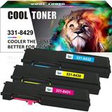 Cool Toner Compatible Toner for Dell 331-8430 331-8431 331-8432 for Dell Color Laser C3760dn C3760n C3760dnf C3765dnf Replacement Laser Printers Toner Ink C+M+Y 3-Pack
