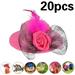 Creative Chicken Helmet 20 Pieces Chicken Hats for Hens Tiny Pets Funny Chicken Accessories Adjustable Elastic Strap Fashion Feather Hat for Rooster Duck Parrot Poultry Stylish Show Costume