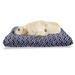 Navy Blue Pet Bed Navy Blue Color Background with Zig Zag Patterned Modern Design Art Chew Resistant Pad for Dogs and Cats Cushion with Removable Cover 24 x 39 Navy Blue and White by Ambesonne