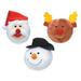 Holiday Dog Toys Snowball Gang Christmas - Choose Snowman Santa or Reindeer Ball (Full Set - All 3)