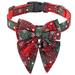 Fovolat Dog Christmas Collar|Dog Collar with Adjustable Safety Metal Buckle for Summer Holiday|Bowtie Collar for Small Medium Large Dogs