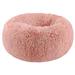 BODISEINT Modern Soft Plush Round Pet Bed for Cats or Small Dogs Mini Medium Sized Dog Cat Bed Self Warming Autumn Winter Indoor Snooze Sleeping Cozy Kitty Teddy Kennel (M(23.6â€�Dx7.9 H) Pink)