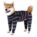 Tight Dog Clothes Solid Dog Jumpsuit 4-legged Pajamas Coat Nursing Clothes Bodysuit Thin Clothes For Pet Medium Big Dog Blue 3XL