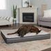 FurHaven Pet Products Quilt-Top Convertible Indoor-Outdoor Deluxe Memory Top Pet Bed for Dogs & Cats - Gray Jumbo Plus