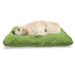 Shamrock Pet Bed Monochromatic Repetition of Irish Symbol 4 Leaf Clover Botanical Luck Concept Chew Resistant Pad for Dogs and Cats Cushion with Removable Cover 24 x 39 Lime Green by Ambesonne