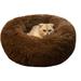 BODISEINT Modern Soft Plush Round Pet Bed for Cats or Small Dogs Mini Medium Sized Dog Cat Bed Self Warming Autumn Winter Indoor Snooze Sleeping Cozy Kitty Teddy Kennel (M(23.6â€�Dx7.9 H) Chocolate)