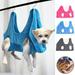 Prettyui Pet Hammock Helper Puppy Dog Cat Grooming Hammock Soft Restraint Bag Pets Nail Clip Trimming Washing Bathing Blue Gray Pink