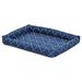 24 in. Quiet Time Couture Ashton Bolster Pet Bed - Blue