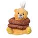 Outward Hound Ringamals Bear Plush Dog Toy Puzzle Orange Medium