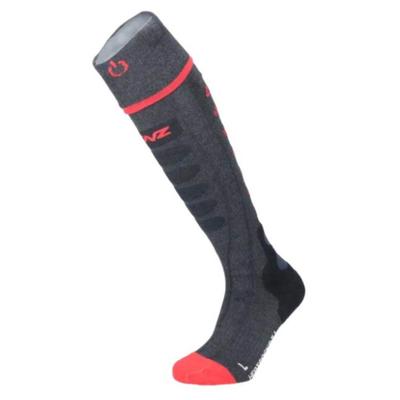 Lenz 5.1 Toe Cap Unisex Heated Socks with rcB 1200 Batteries Anthracite/Red