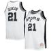 Men's Mitchell & Ness Tim Duncan White San Antonio Spurs Big Tall Hardwood Classics 1998/99 Swingman Jersey