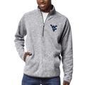 Men's League Collegiate Wear Heather Gray West Virginia Mountaineers Saranac Raglan Quarter-Zip Jacket