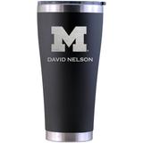 Michigan Wolverines Personalized 30oz. Laser Etched Black Tumbler