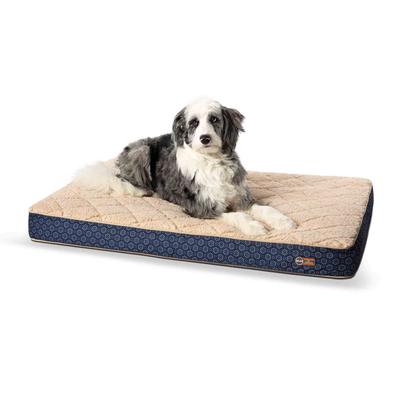 Orthopedic Quilt Top Pet Bed by K&H Pet Products in Navy (Size LARGE)