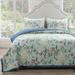 Pavona Velvet Garden Quilt And Pillow Sham Set by Brylane Home in Jade (Size 3PC FULL/QU)