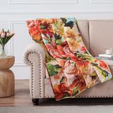 Senna Boho Floral Quilted Throw Blanket by Greenland Home Fashions in Harvest