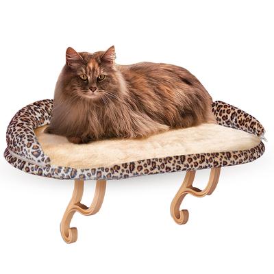 Kitty Cat Sill Deluxe Bolster Leopard by K&H Pet Products in Leopard