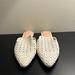 J. Crew Shoes | Jcrew Shoes White Pointed Toe Woven Slides. Women’s Shoes Size 8. | Color: Cream/White | Size: 8