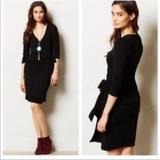 Anthropologie Dresses | Anthropologie Vanessa Virginia Lena Tie Wrap Dress Black Size Medium | Color: Black | Size: M