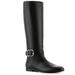 Gucci Shoes | Gucci Black Leather Interlocking G Sachalin Pull-On Riding Boots Sz 7 Us | Color: Black | Size: 7