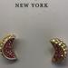 Kate Spade Jewelry | Kate Spade New Pink Pave Grapefruit Earrings | Color: Gold/Pink | Size: 1/2"