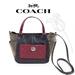 Coach Bags | Coach Carrie Park Quilted Black Multi Suede Leather Crossbody Bag | Color: Black/Red | Size: 10" W X 6.5" H X 4" D