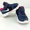 Nike Shoes | Baby Girl Toddler Nike Black And Pink Tennis Shoes 5c | Color: Black/Pink | Size: 5bb