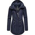 Winterjacke RAGWEAR "Monadis Black Label" Gr. XS (34), blau (graublau) Damen Jacken Lange