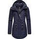 Winterjacke RAGWEAR "Monadis Black Label" Gr. XS (34), blau (graublau) Damen Jacken Lange stylischer Winterparka für die kalte Jahreszeit