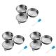 BESTonZON 6 Pcs Stainless Steel Egg Steamer Poached Egg Maker Egg Cooker Pan Non Stick Egg Cooker Egg Cooker Rack Egg Cooking Mold Boiled Egg Serving Cups Metal Egg Ring Baby Steamed Egg