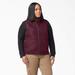 Dickies Women's Plus Quilted Vest - Burgundy Size 3X (FEW800)