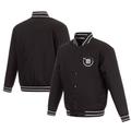 Men's JH Design Black TRACKHOUSE RACING Varsity Jacket