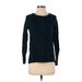 Sonoma Goods for Life Pullover Sweater: Blue Color Block Tops - Women's Size Small