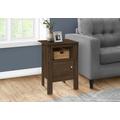 ACCENT TABLE - DARK WALNUT NIGHT STAND WITH STORAGE - Monarch Specialties I 2144