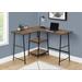 "COMPUTER DESK - 48""L- BROWN RECLAIMED- BLACK METAL CORNER - Monarch Specialties I 7593"