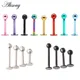 Alisouy – anneau chirurgical en acier de couleurs assorties clou Labret Piercing oreille Cartilage