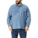 s.Oliver Big Size Herren 131.10.202.11.120.2112213 Hemd langarm, Blue Non Stretched, 3XL